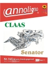 CLAAS Mähdrescher Senator Bild- Ersatzteilliste & Explosionszeichnungen  - annoligno 165 -